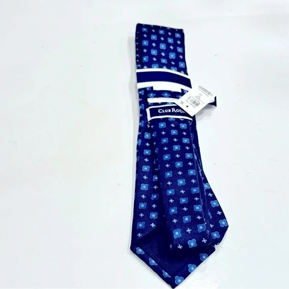 Club Room Mens Ridgeway Tie Navy OS Club Room Men's Ridgeway Tie,  Navy (